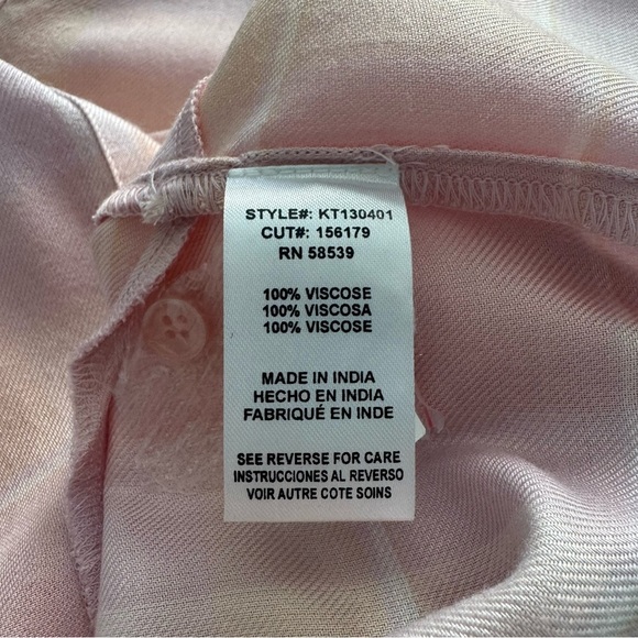 NWT KUT from the Kloth Pink Plaid Button-Up Blouse - Picture 7 of 7